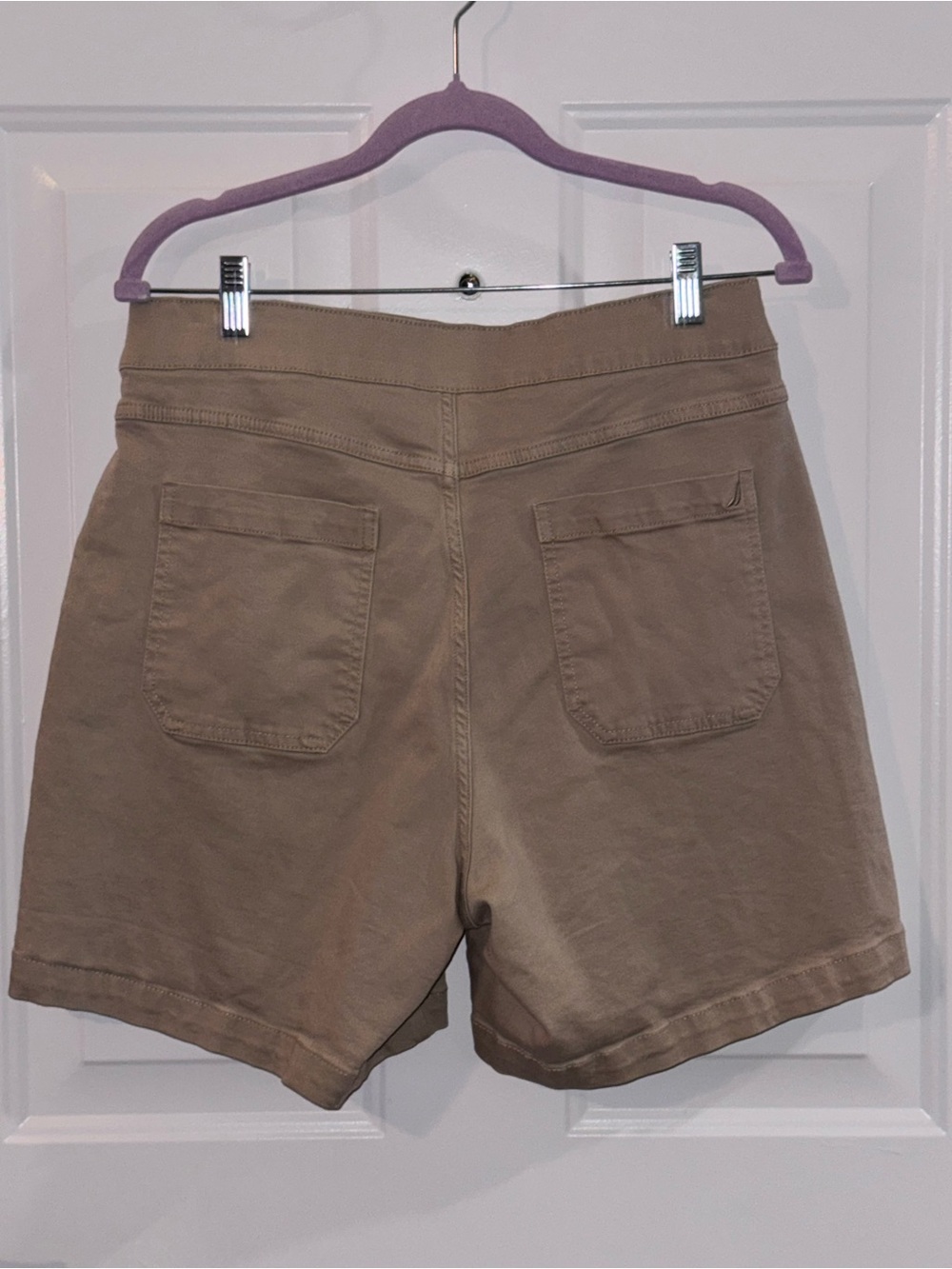 Nautica Women's Khaki Bermuda Shorts with Front Patch Pockets - Picture 5 of 5